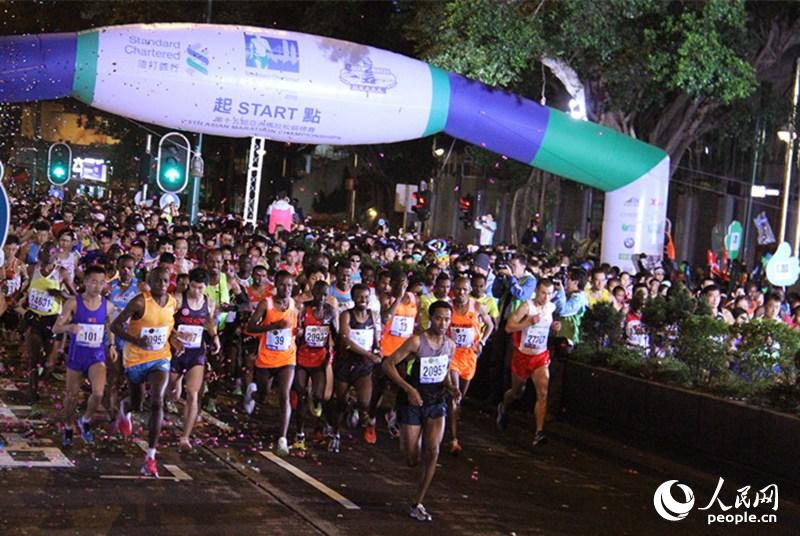 香港马拉松首入轩尼诗道 朝鲜选手夺女子组冠