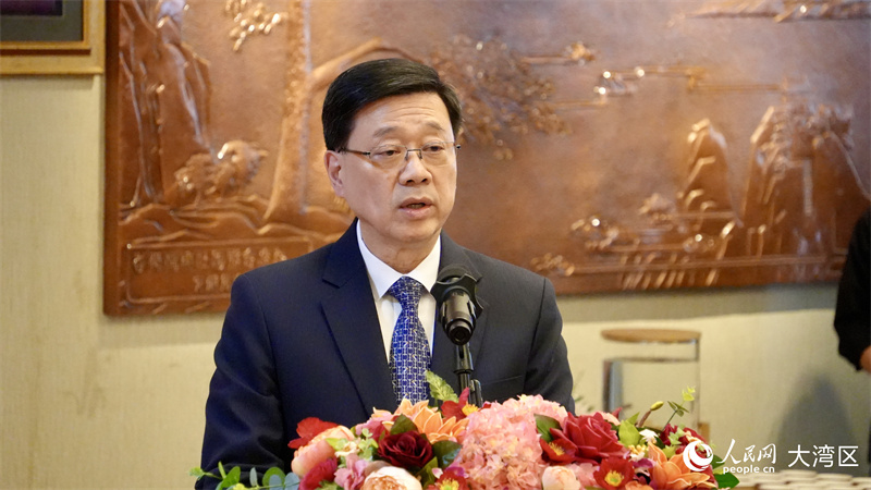 香港特区行政长官李家超致辞。人民网 严小晶摄