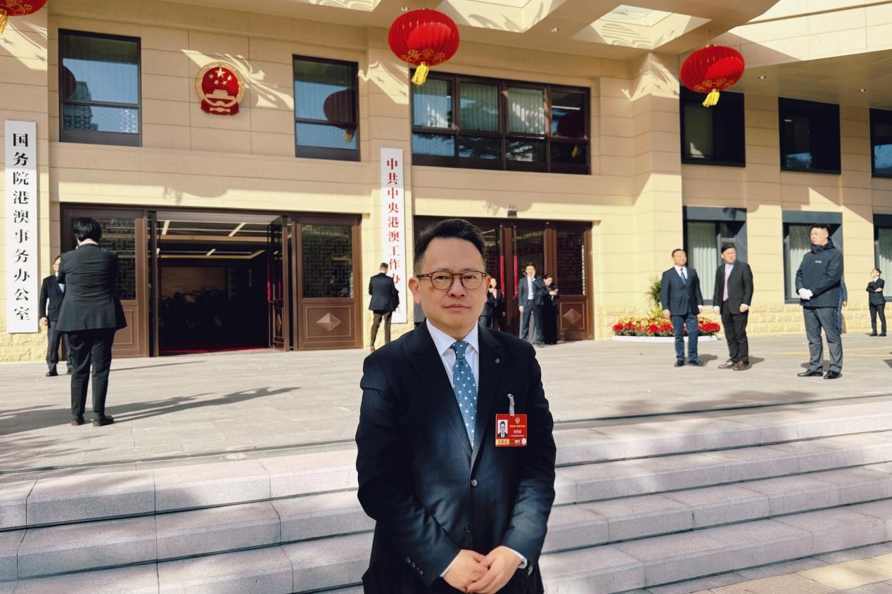 全国政协委员、澳门啤酒有限公司联席董事长蔡明威。受访者供图