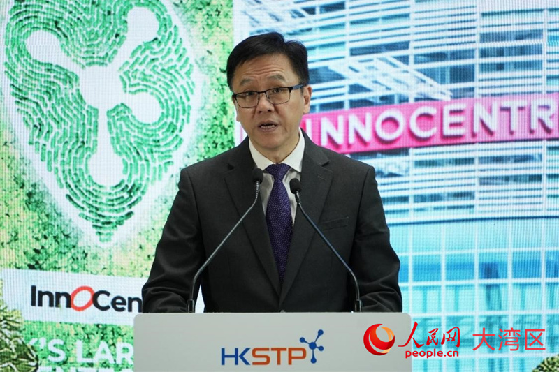 香港特区政府革命科技及工业局局长孙东致辞。实习生 方在安摄