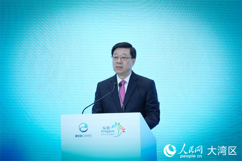 香港特区行政长官李家超致辞。人民网 吴宇扬扬摄