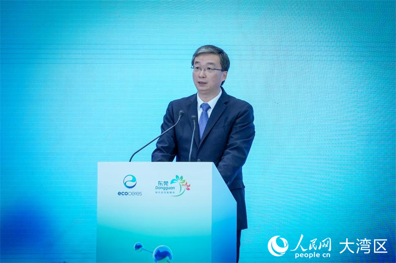 东莞市委书记韦皓致辞。人民网 吴宇扬扬摄