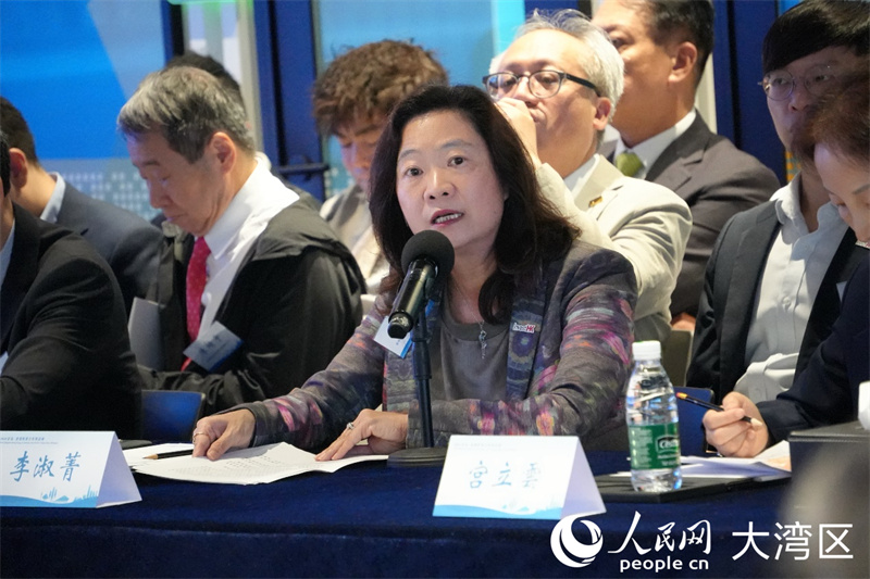 香港特区政府投资推广署助理署长李淑菁致辞。人民网实习生 向芷菡摄