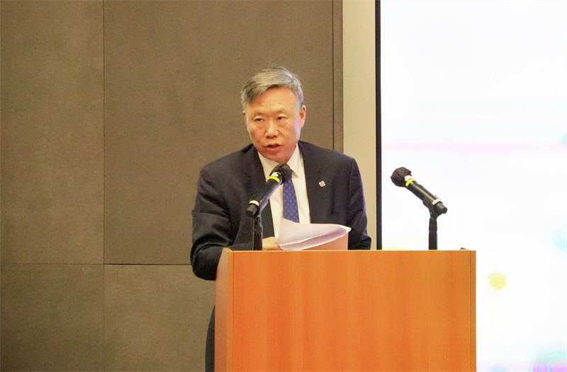 香港理工大学校长滕锦光致辞。陈一豪摄