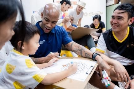 图为NBA传奇球星参与身心健康工作坊。主办方供图