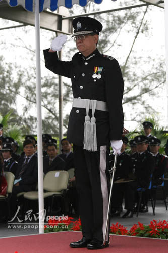 香港入境处举行学员结业暨处长荣休会操表演